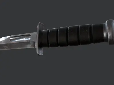 Kabar Combat Knife Low-poly 3D model