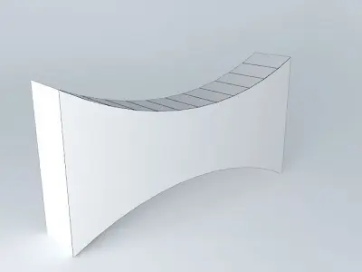 curved glass tabletop Free 3D model