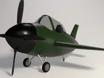 Stylized Fighter Plane 3D model