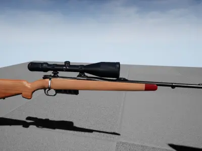 Hunting Rifle Pack Low-poly 3D model