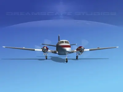 Beechcraft B99 Allegheny Commuter 2 3D model
