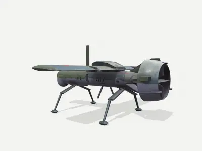Yakovlev Pchela Russian UAV Low-poly PBR Low-poly 3D model