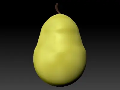 Pear character Low-poly 3D model