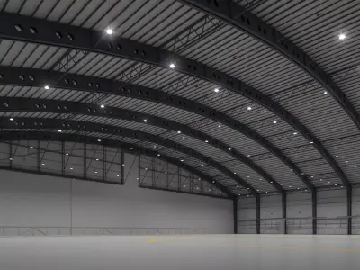 Airplane hangar 3D model