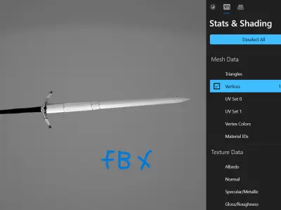 Knight sword 3D model