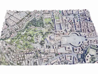Vatican City-state Low-poly 3D model