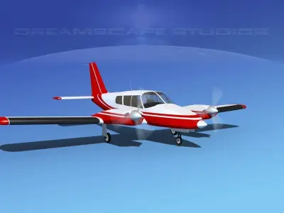 Piper PA-34 Seneca V02 3D model
