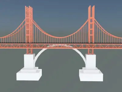 San Francisco Bridge in 3D United States Free 3D print model