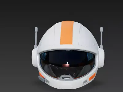 Stylized Drone Commander Helmet 3D Model 3D Model Low-poly 3D model