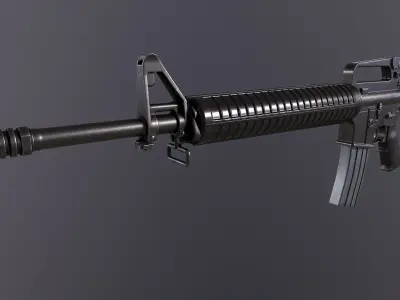 M16A2 Rifle Low-poly 3D model