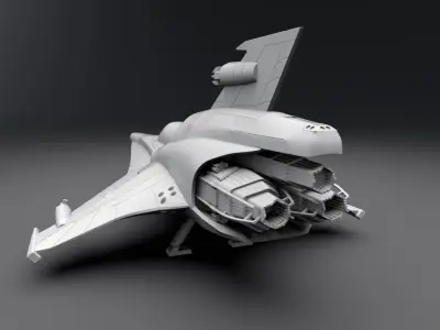 Colonial Viper Mk VII scale model 3D print model