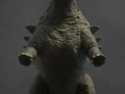 Acantholipan Gonzalezi Dinosaur - Nodosaurus family  Low-poly 3D model