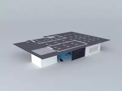 bank interior 3D model