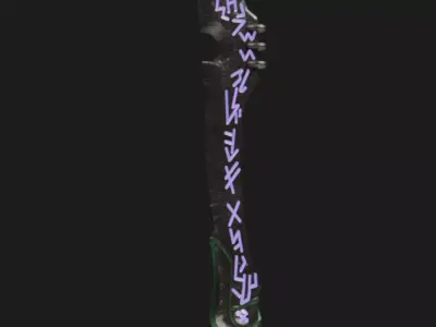 Magical Fantasy Machete Low-poly 3D model