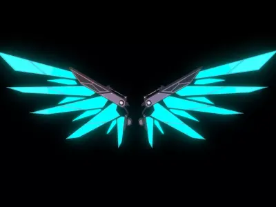 Mechanic Wing Low-poly 3D model