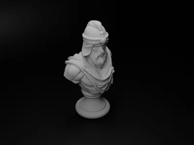 Desert Warrior Bust Chess 3D print model