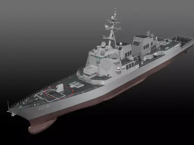 USS Jack H Lucas - Arleigh Burke Flight III 3D model