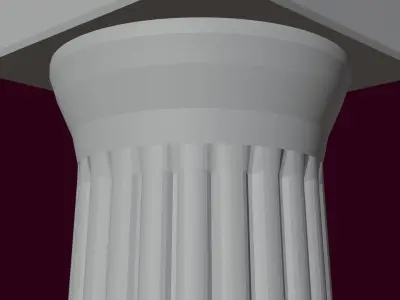 Ancient Column Low-poly 3D model
