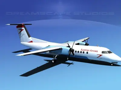 DeHavilland DHC-8-Q300 Austrian Arrows 3D model