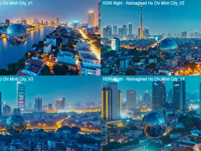 HDRI Night Collection - Reimagined Ho Chi Minh City - Part 1 3D model