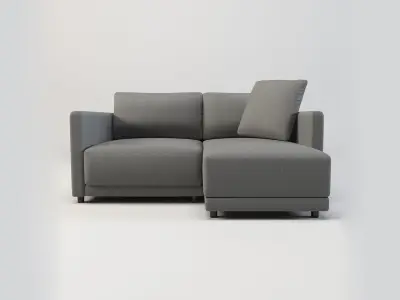 Gather arm wide chaise sectional sofa Free low-poly 3D model buy