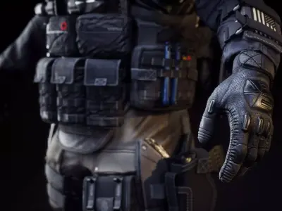 Game Ready Lowpoly  Rigged Soldier Character  Low-poly 3D model