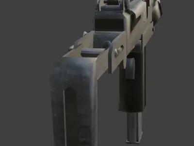 uzi weapon gun Low-poly 3D model