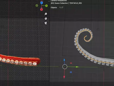 Tentacle Animation System Free 3D model