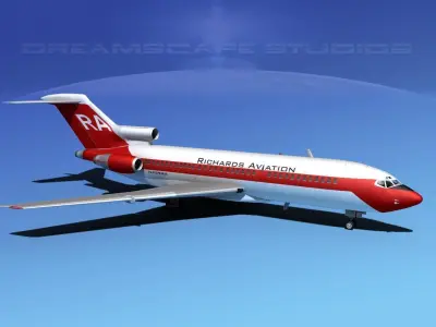 Boeing 727-100 Richards Aviation 3D model