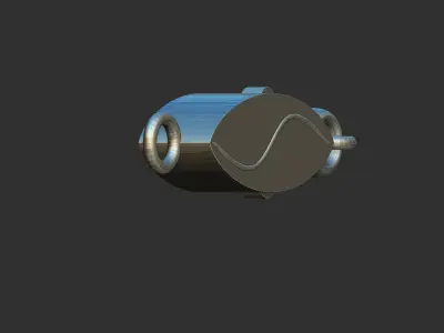 SafetyBuckle fish with hook Free 3D model