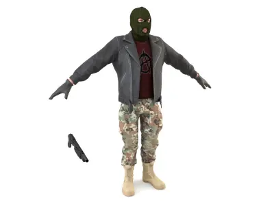 Robbers Pack Low-poly 3D model
