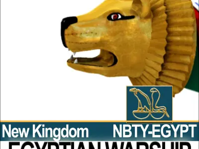 Ancient Egypt Warship Kepnet NK 3D model