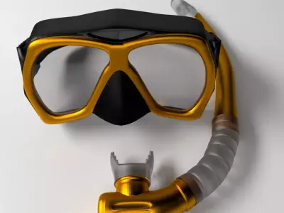 Snorkel and Mask 3D model