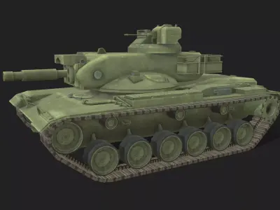 Tank M60A2 Low-poly 3D model