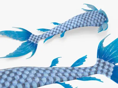 Mermaid Tail Blue 3D model