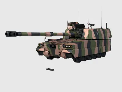 AS9 Huntsman K-9 Thunder Low-poly 3D model