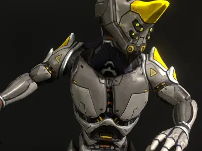 Sci-fi robot Free low-poly 3D model