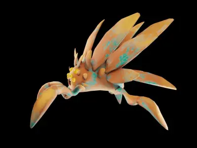 Alien Bug Low-poly 3D model