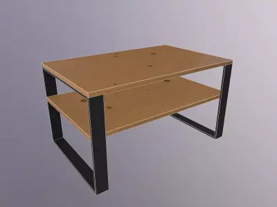 Coffee table Low-poly 3D model 18
