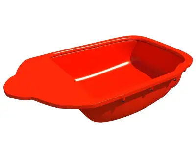 Red Engine Oil Pan 3D model