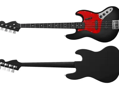 Bass Guitar Part 1 Low-poly 3D model