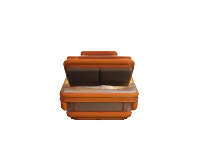 a medical bed for a scifi indie game that is voxel style and ... 3D model