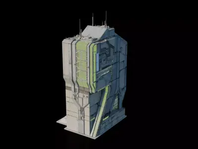 Cyberpunk Building 7 Low-poly 3D model purchase