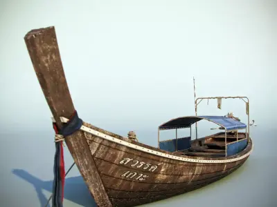 Thailand Long Tail Boat 3D model