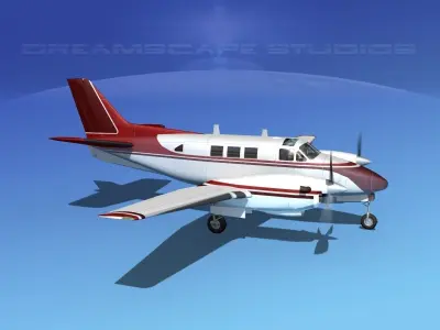 Beechcraft King Air C90 V12 3D model