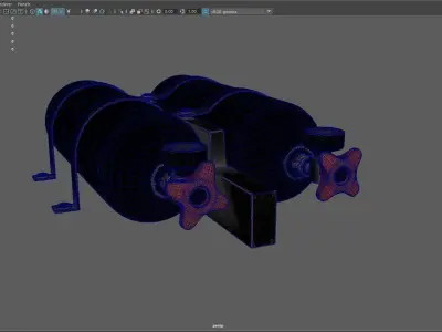 Nitro two gas cylinders Free 3D model