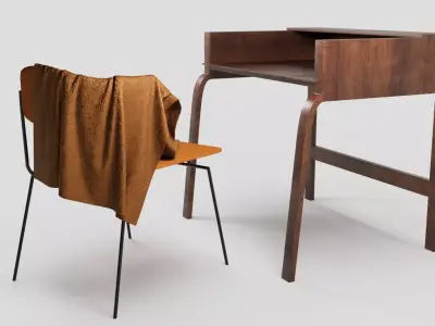 Study desk 1 Free 3D model