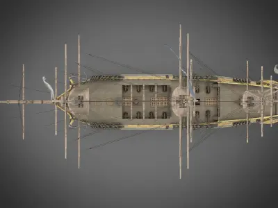 18th Century Man of War 3D model