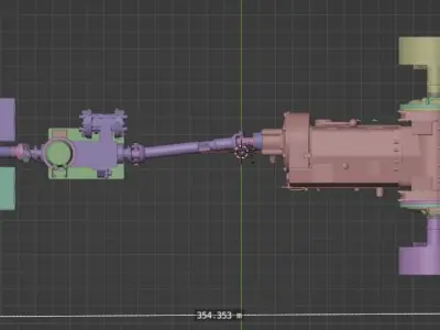 Panzerkampfwagen V Panther transmission 3D model