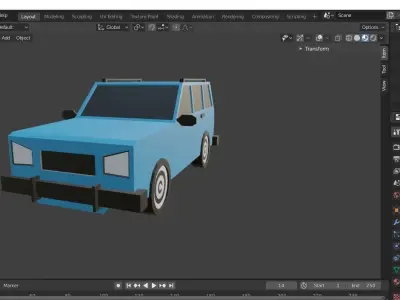 Jeep Suv Concept Free low-poly 3D model